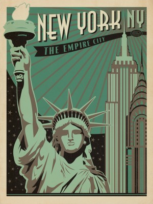New York American travel poster